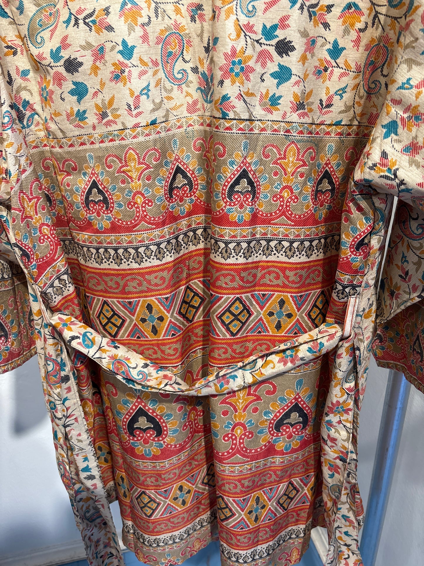 Zijden kimono halflang