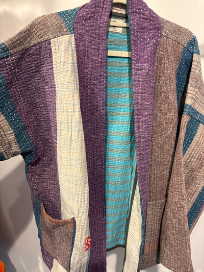 Kantha Blockprint jas-2 kanten