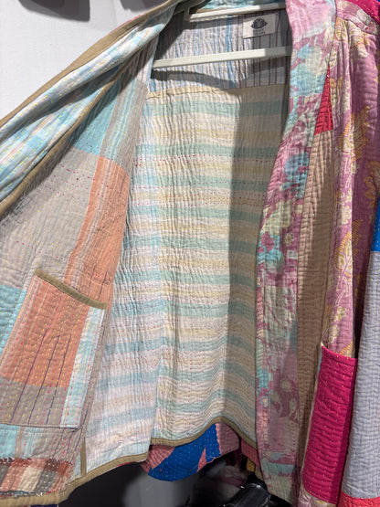 Kantha Blockprint jas-2 kanten