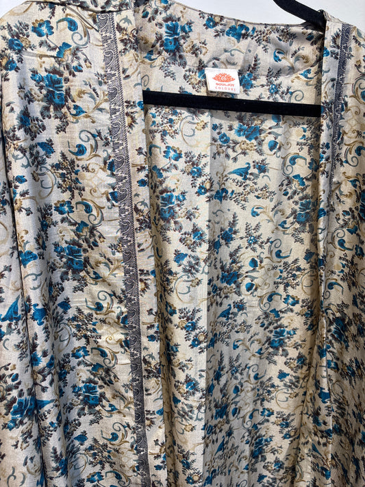 Recycled silk kimono lang