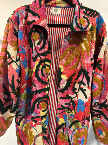 Lange katoenen Kantha