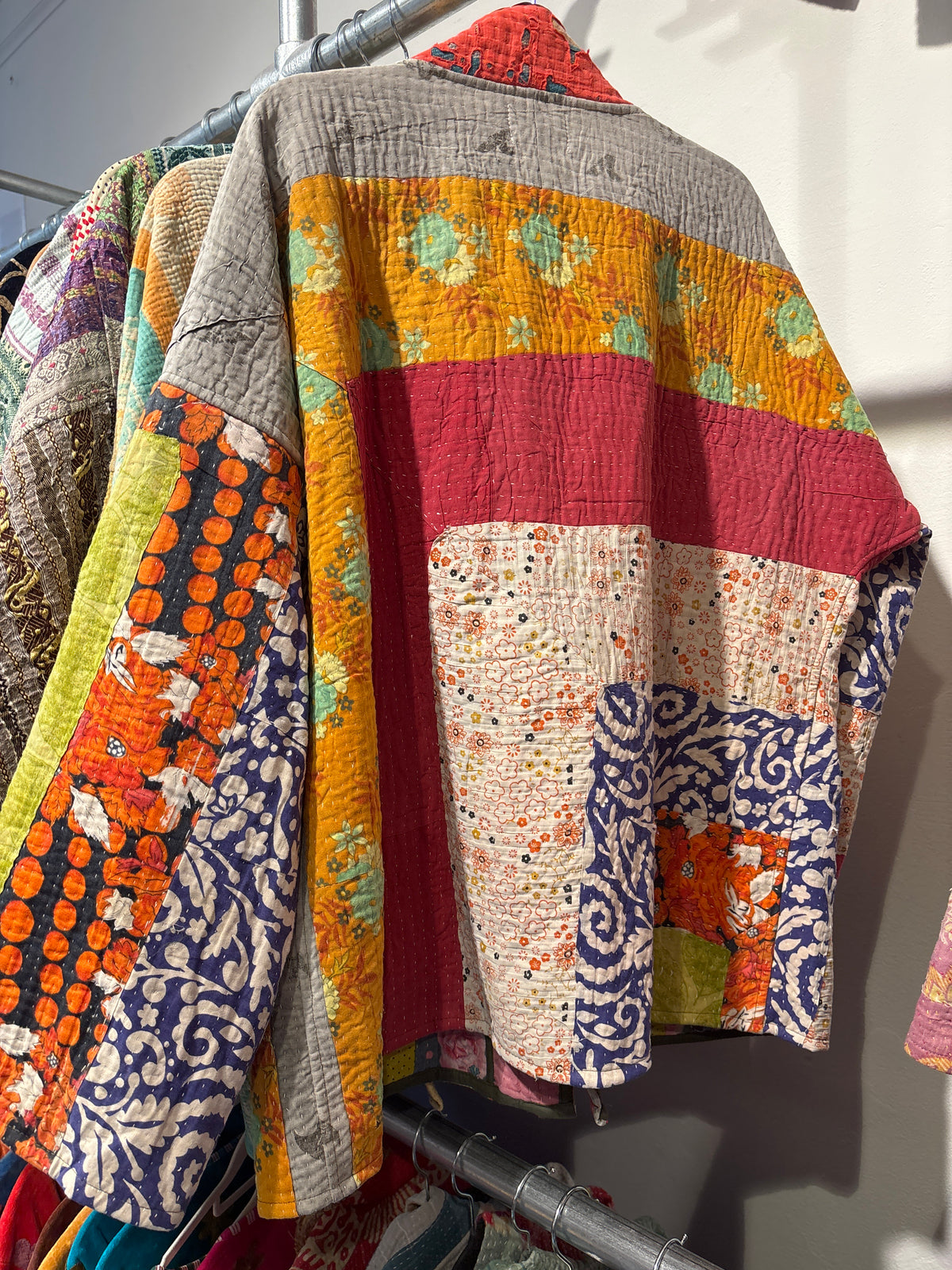 Kantha Blockprint jas-2 kanten l