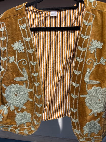 Gilet fluweel suzani-ruim