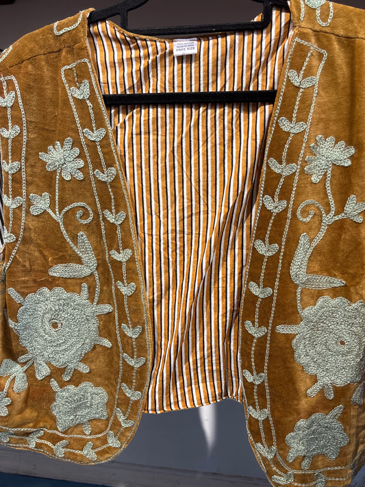 Gilet fluweel suzani-ruim