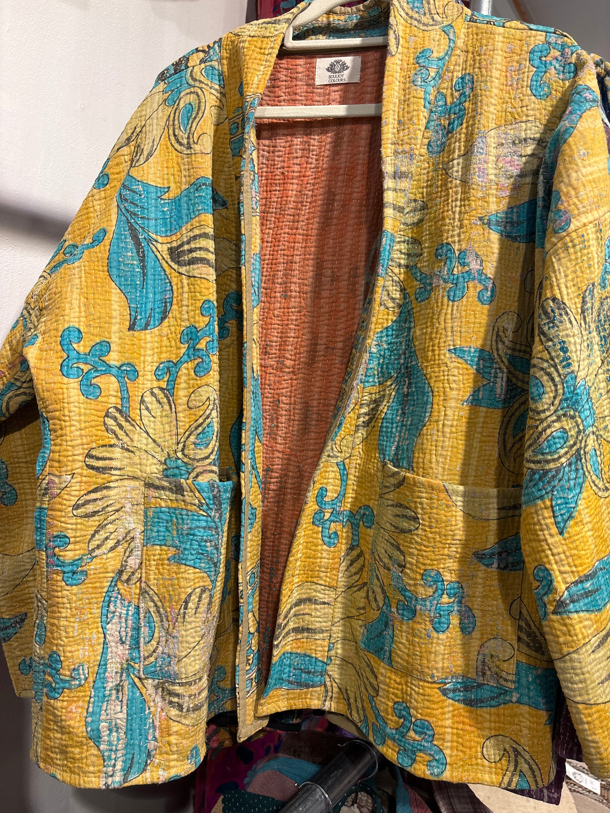 Kantha Blockprint jas-2 kanten