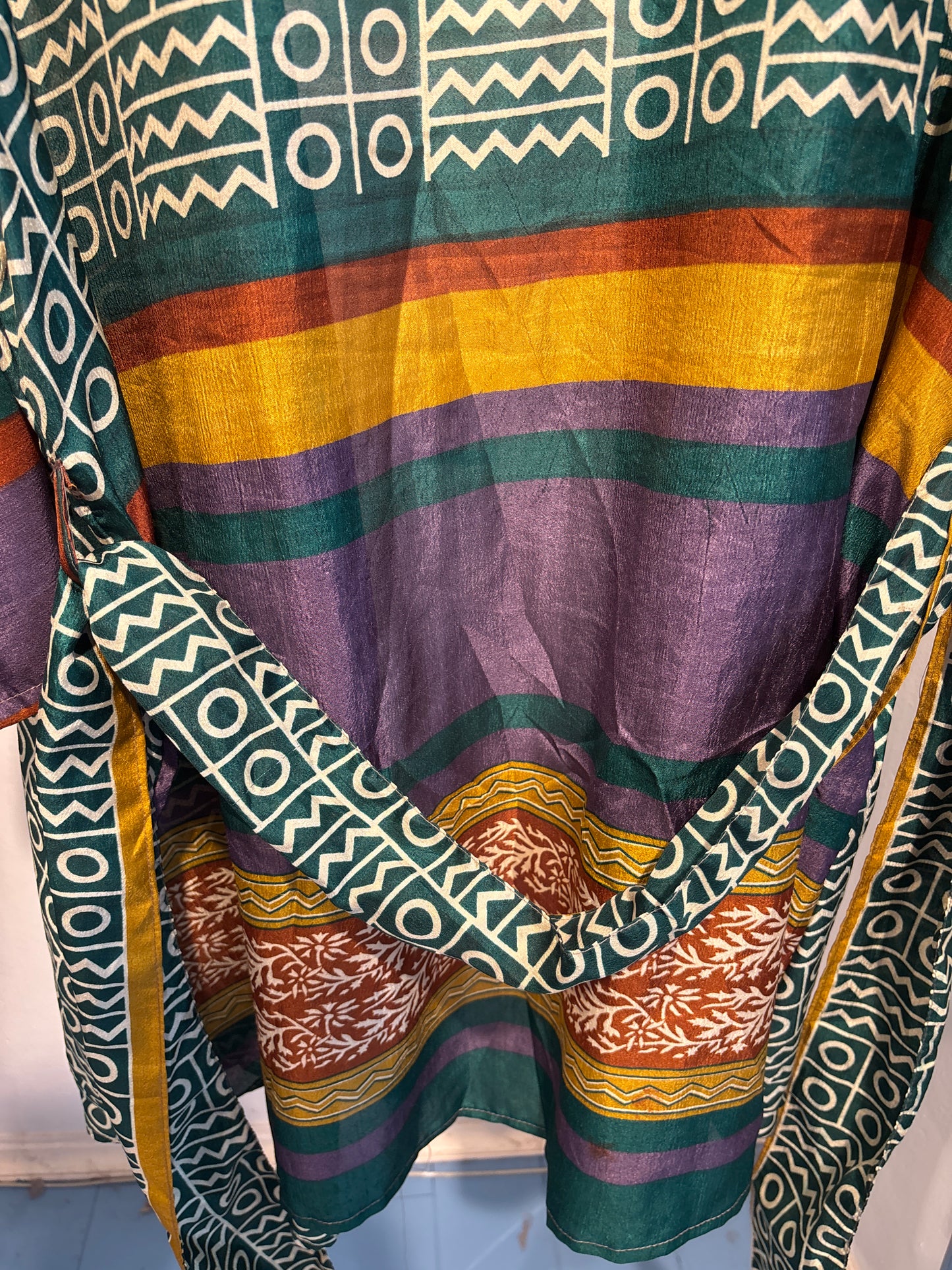 Zijden kimono halflang