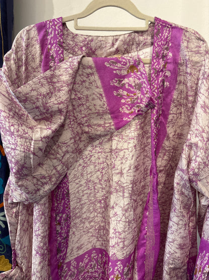 Zijden kimono halflang