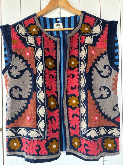 Fluweel gilet -L