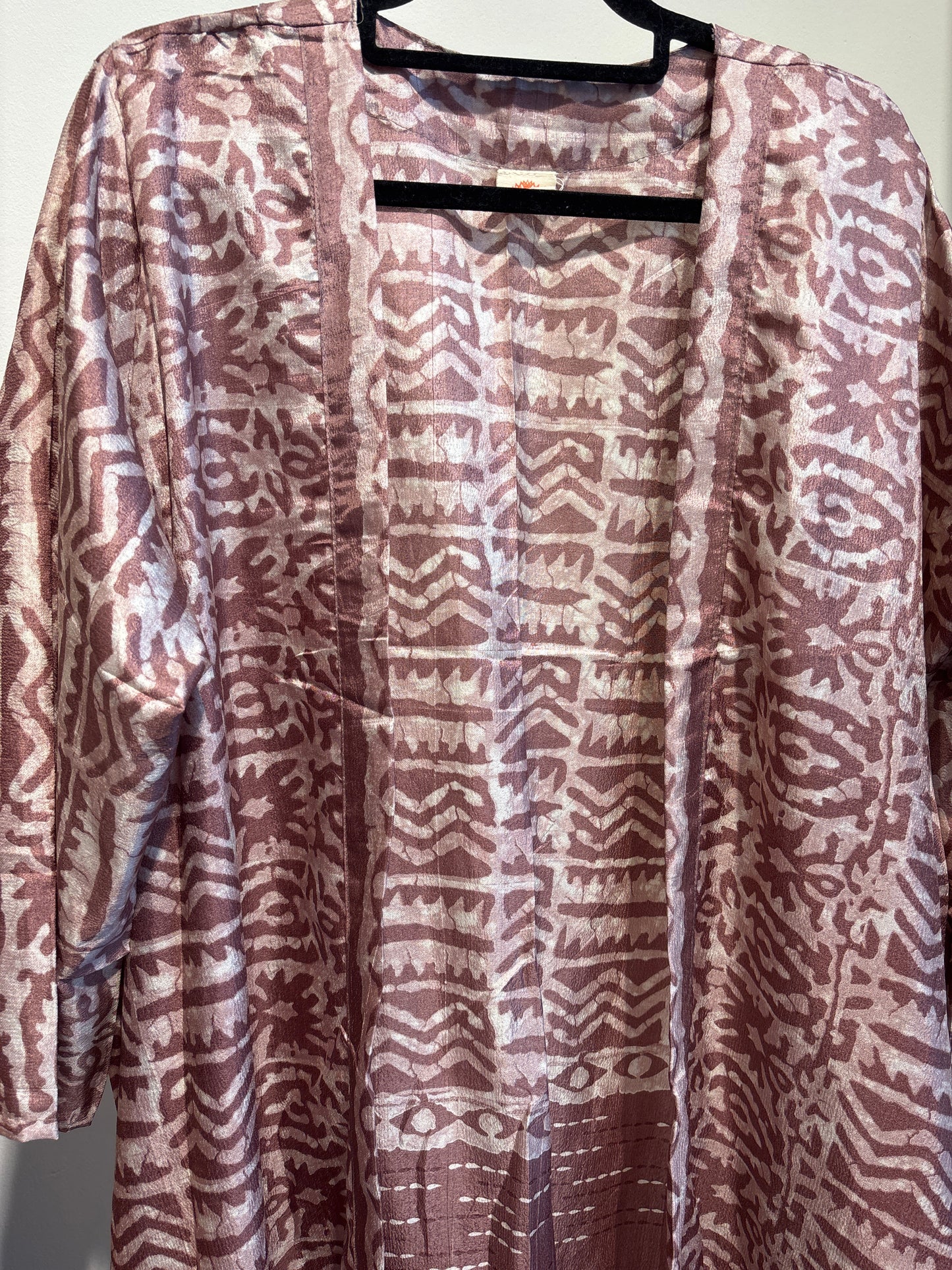Recycled silk kimono lang