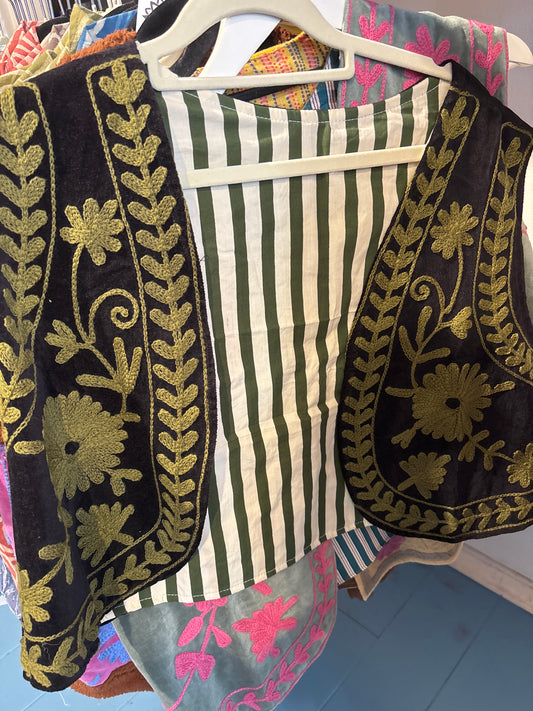 Gilet fluweel suzani-ruim