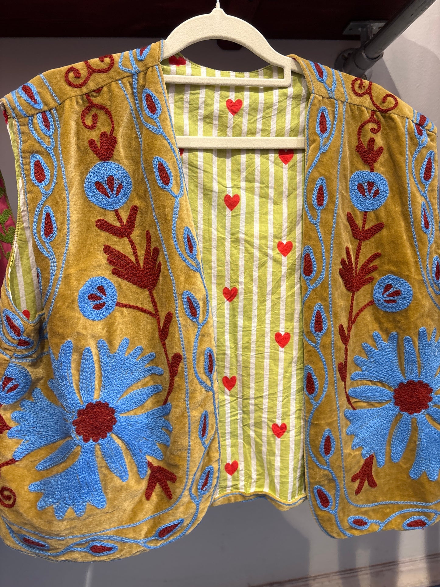 Gilet fluweel suzani-ruim
