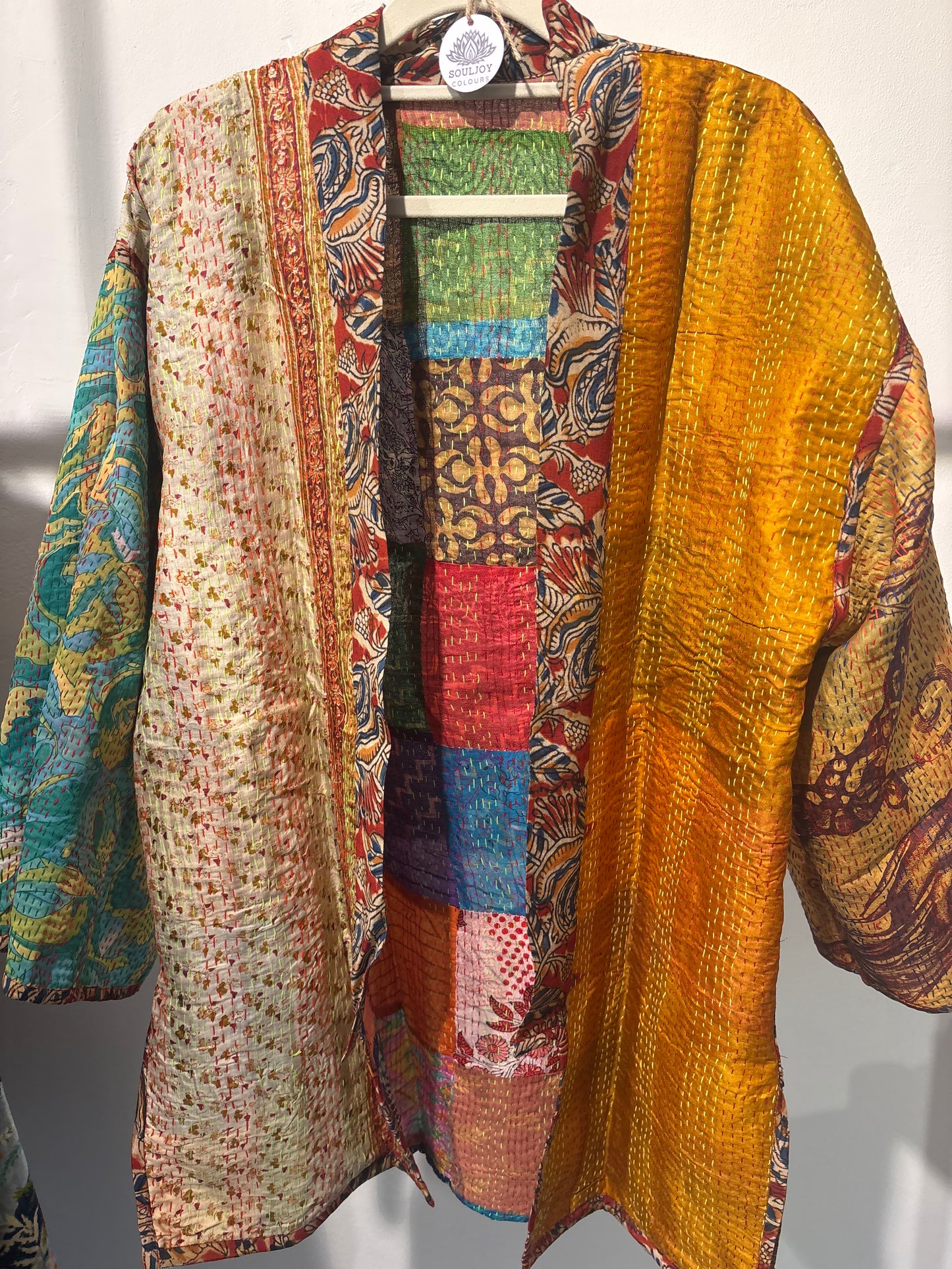 Zijden Kantha kimono jas