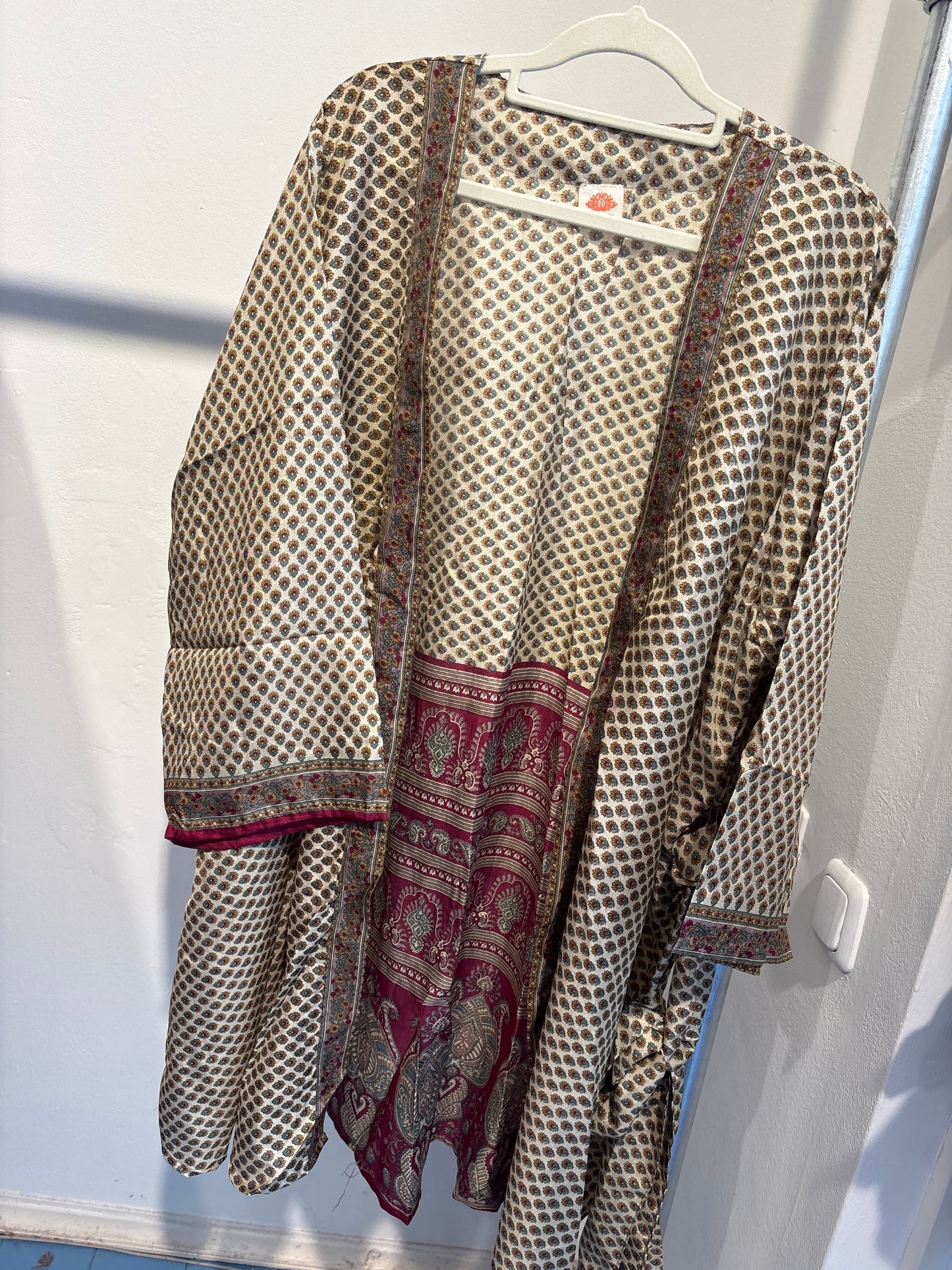 Zijden kimono halflang