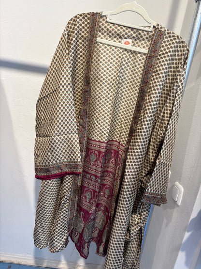 Zijden kimono halflang