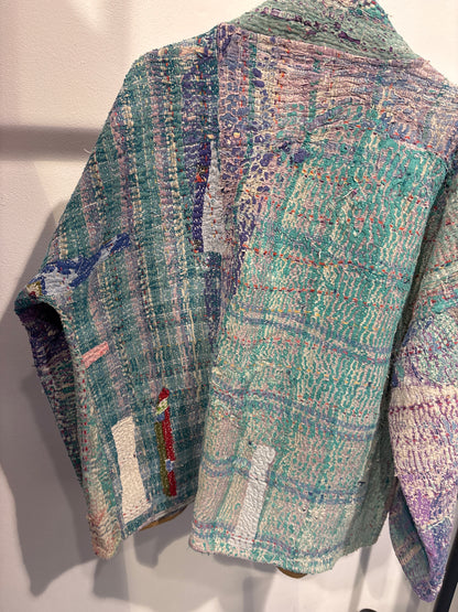 Kantha Blockprint jas-2 kanten