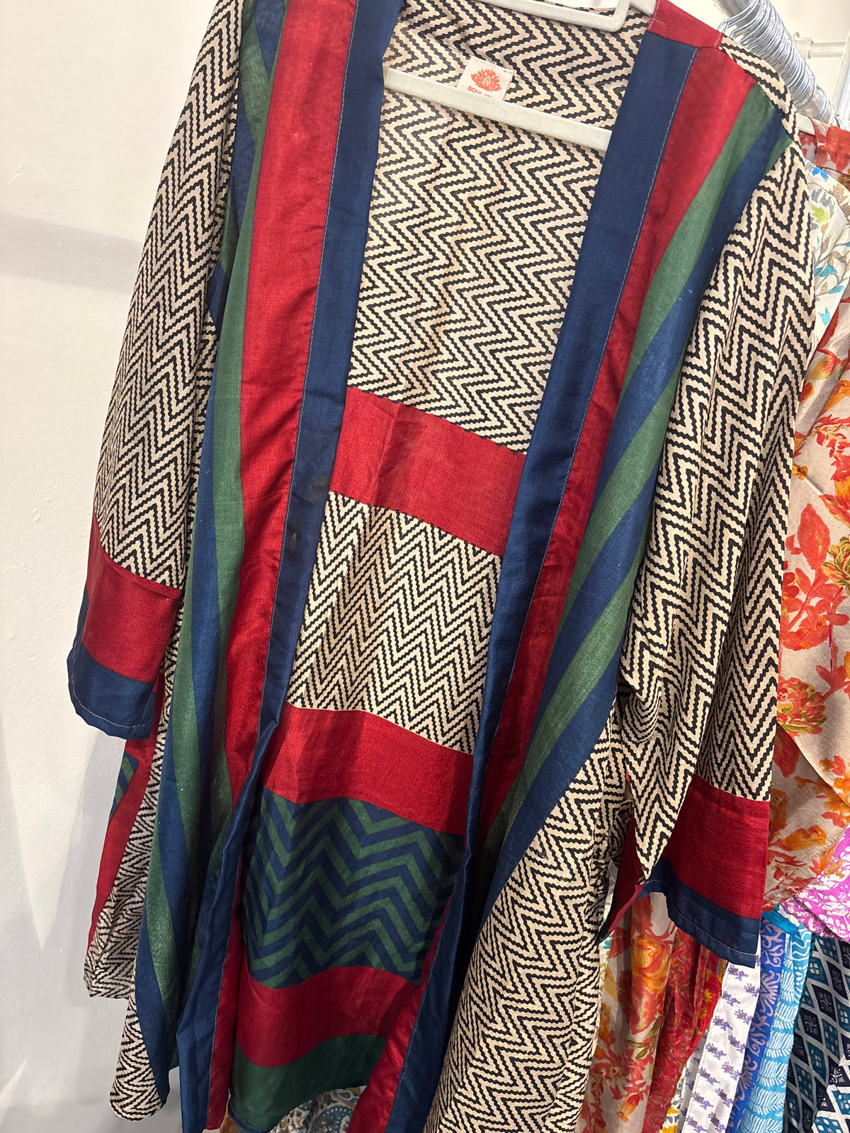 Zijden kimono halflang