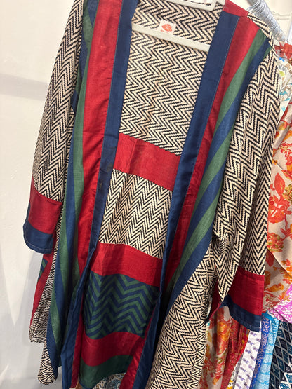 Zijden kimono halflang