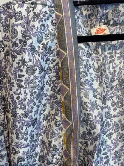 Zijden kimono halflang