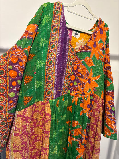 Kantha jurk lang- groot
