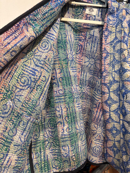 Kantha Blockprint jas-2 kanten l