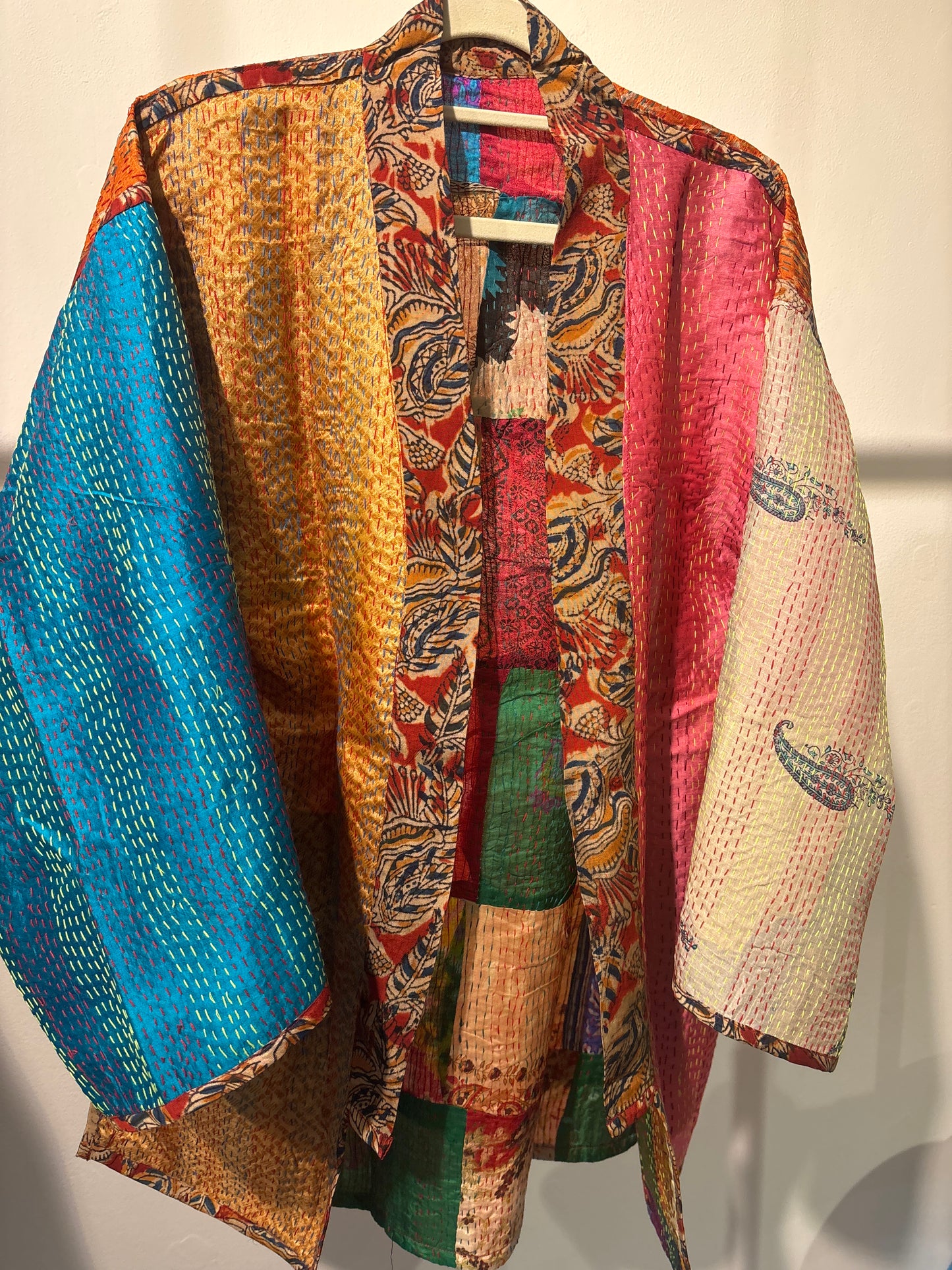 Zijden Kantha kimono jas