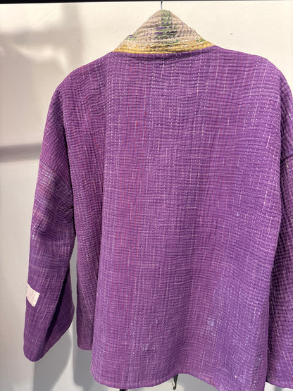 Kantha Blockprint jas-2 kanten l