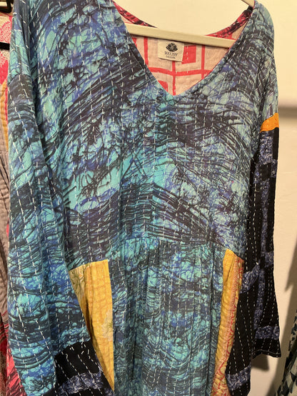 Kantha jurk lang- groot