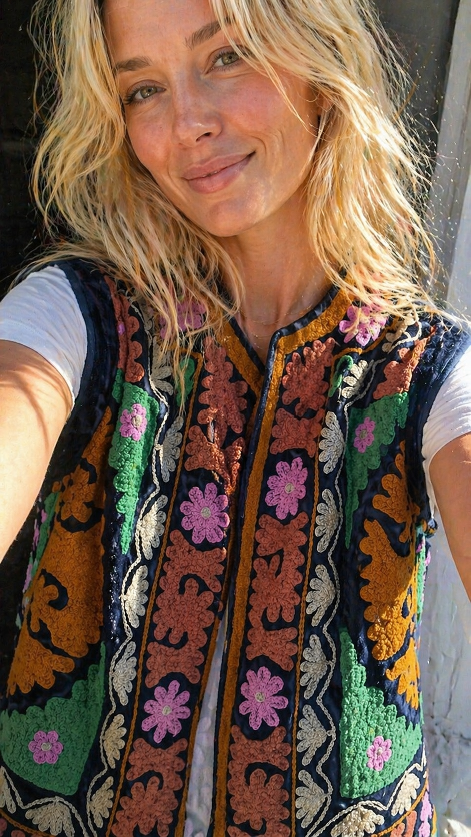 Fluweel gilet -L