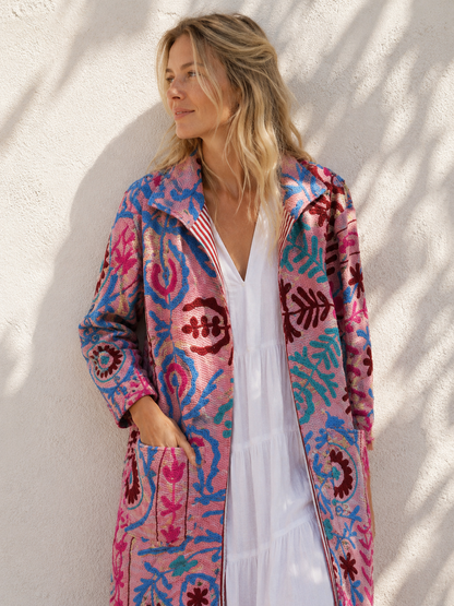 Lange katoenen Kantha