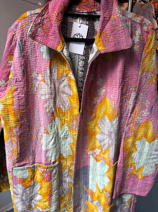 Lange katoenen Kantha