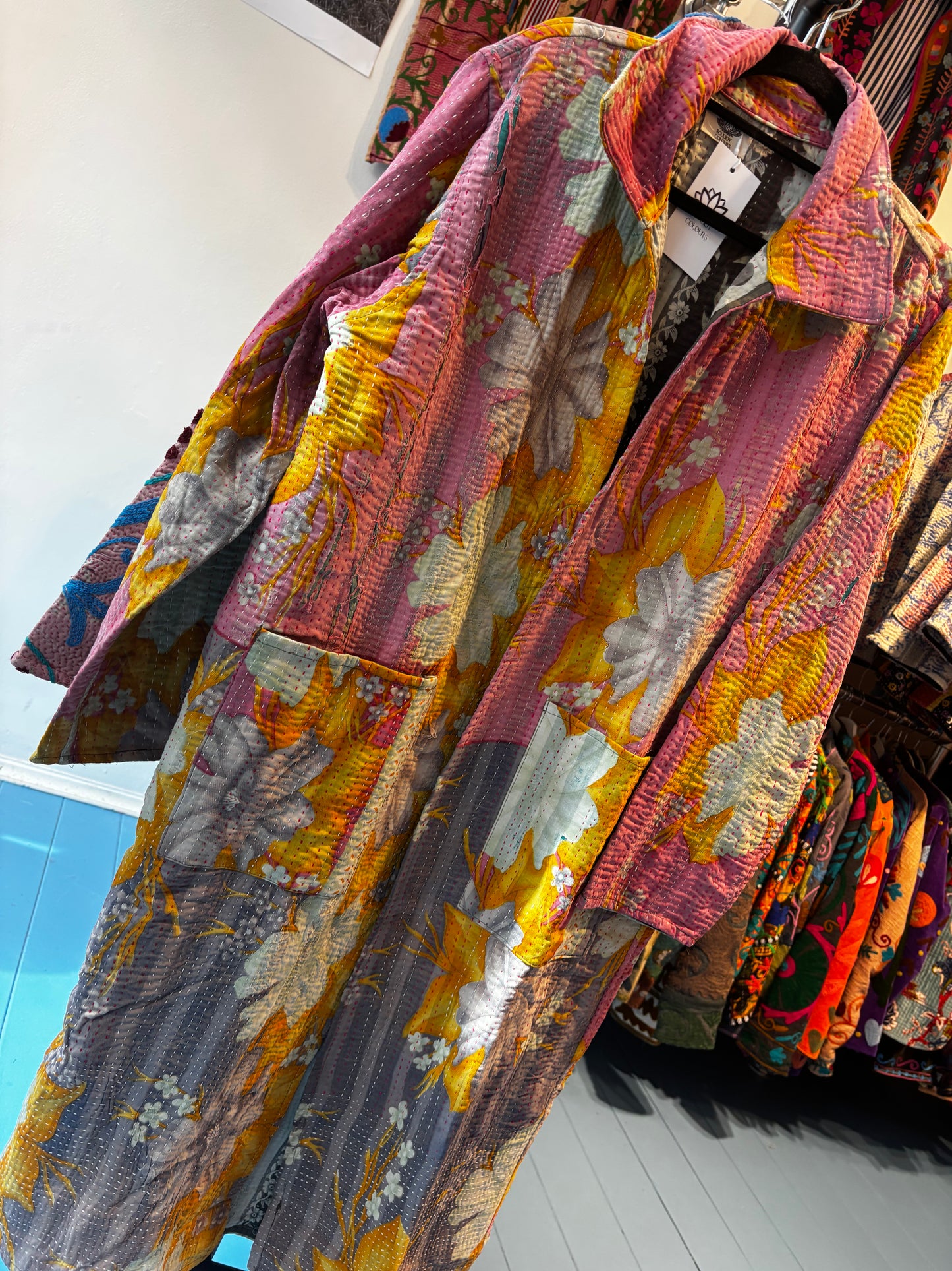 Lange katoenen Kantha