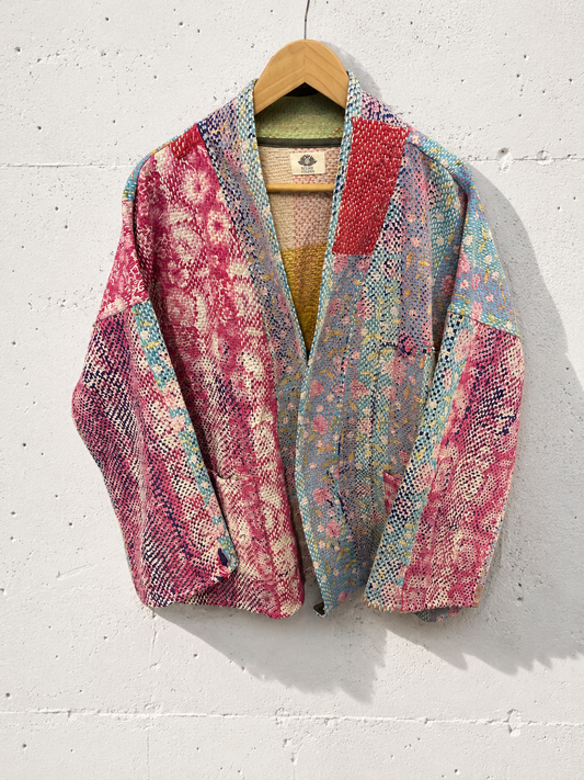 Kantha Blockprint jas-2 kanten