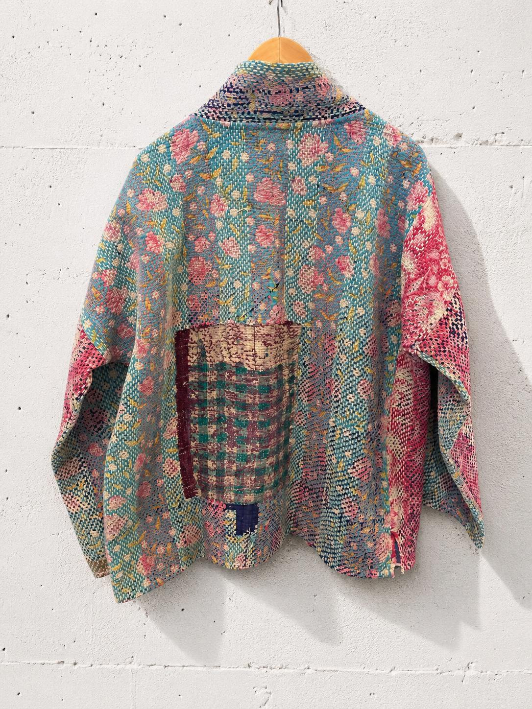 Kantha Blockprint jas-2 kanten