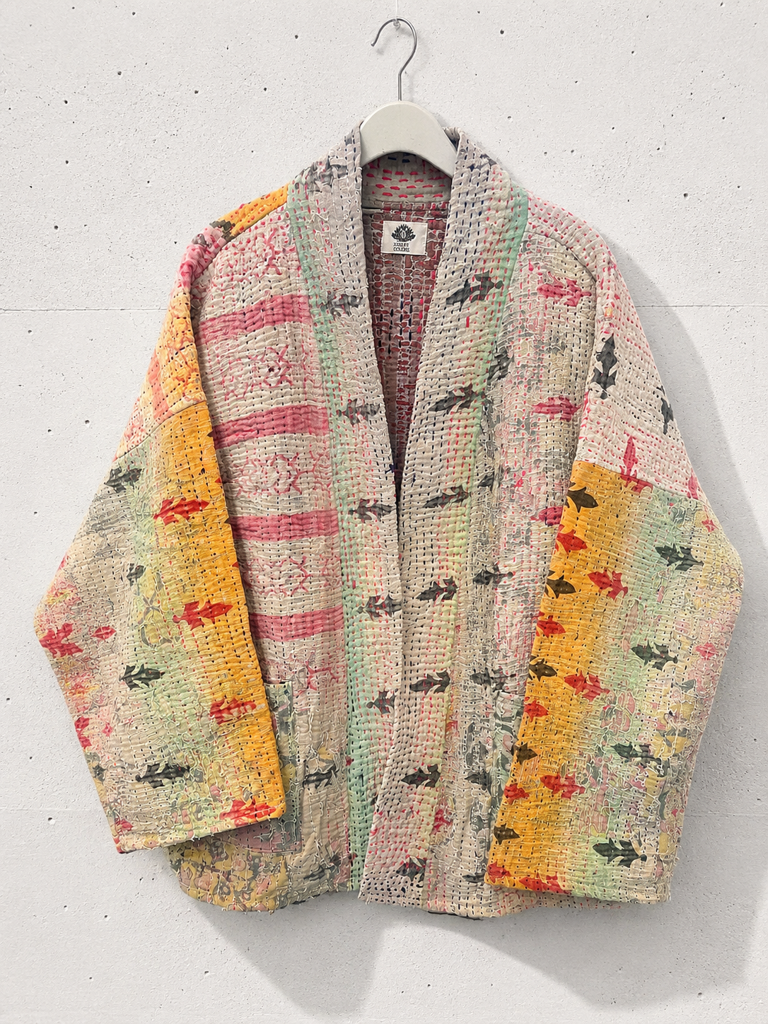 Kantha Blockprint jas-2 kanten
