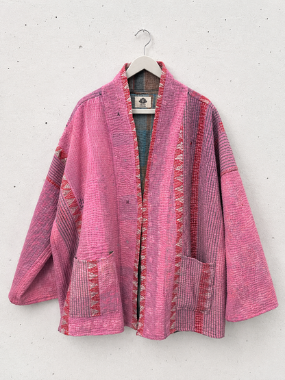 Kantha Blockprint jas-2 kanten