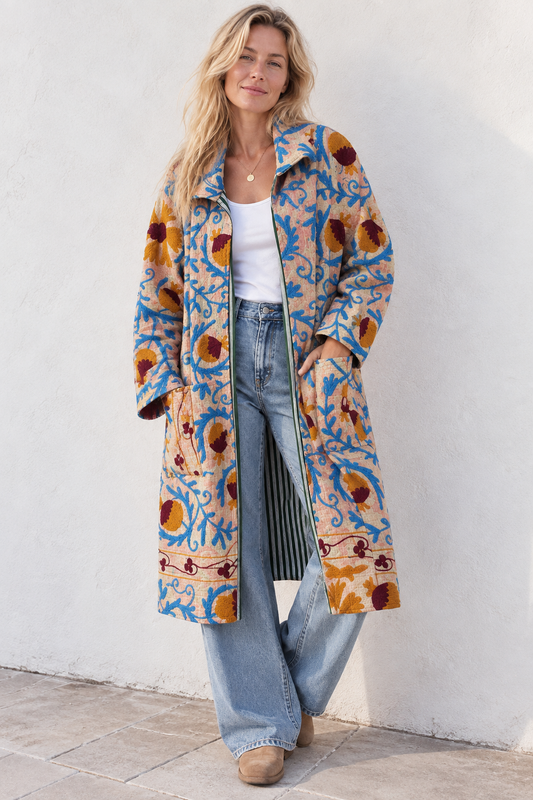 Lange katoenen Kantha