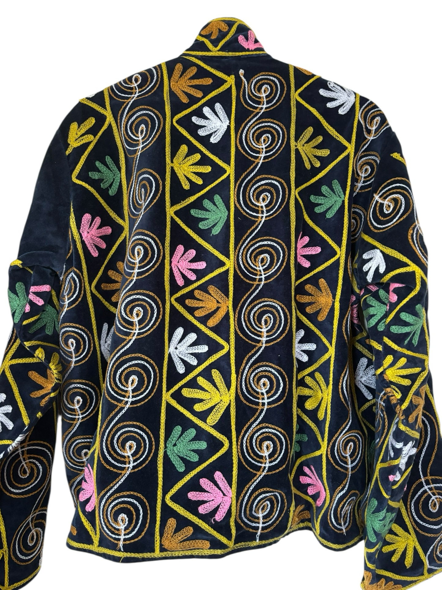 Fluwelen suzani jas kort