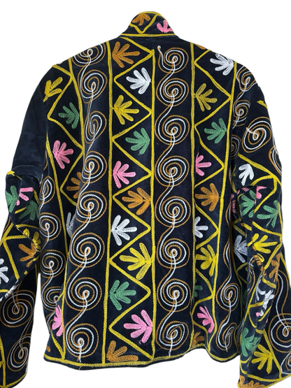 Fluwelen suzani jas kort