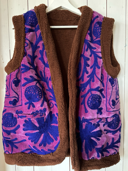 Gilet fluweel gevoerd