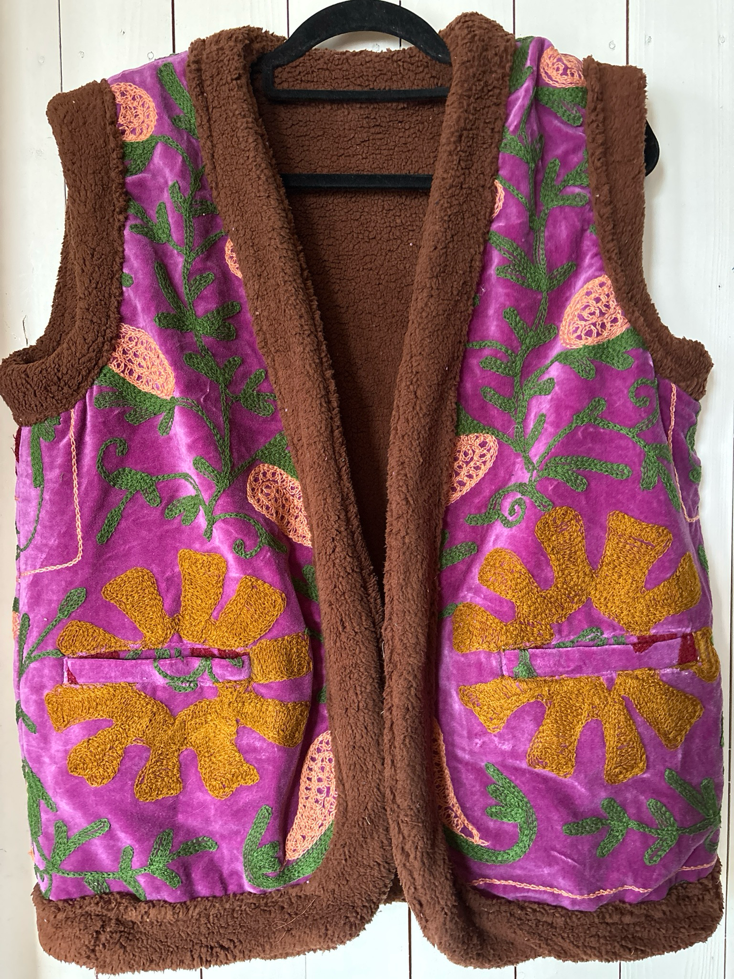 Gilet fluweel gevoerd